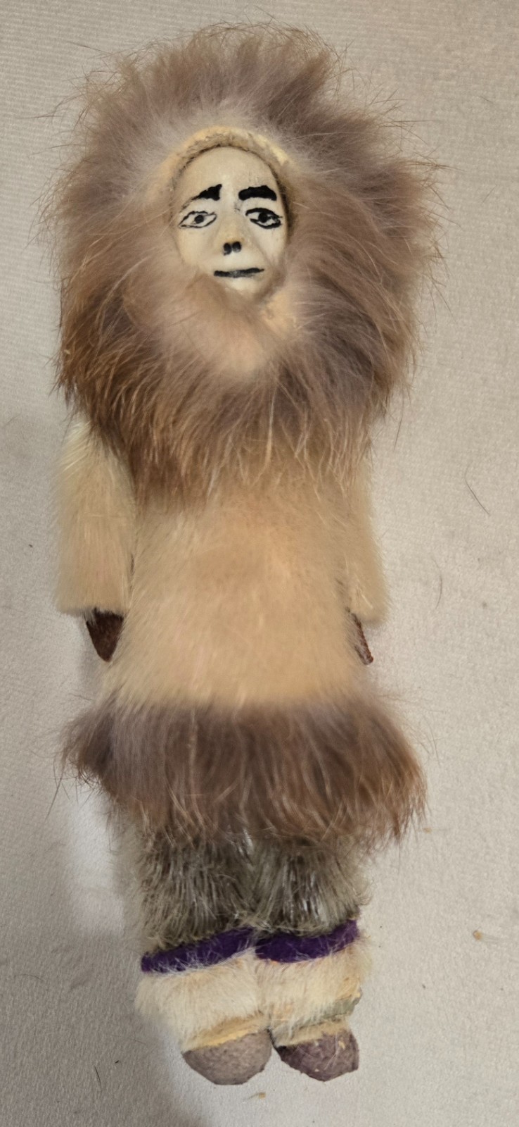 Vintage Alaskan Inuit Doll - Real Fur Removable Clothing - Reindeer Horn Body Vintage Alaskan Inuit Doll - Real Fur Removable Clothing - Reindeer Horn Body