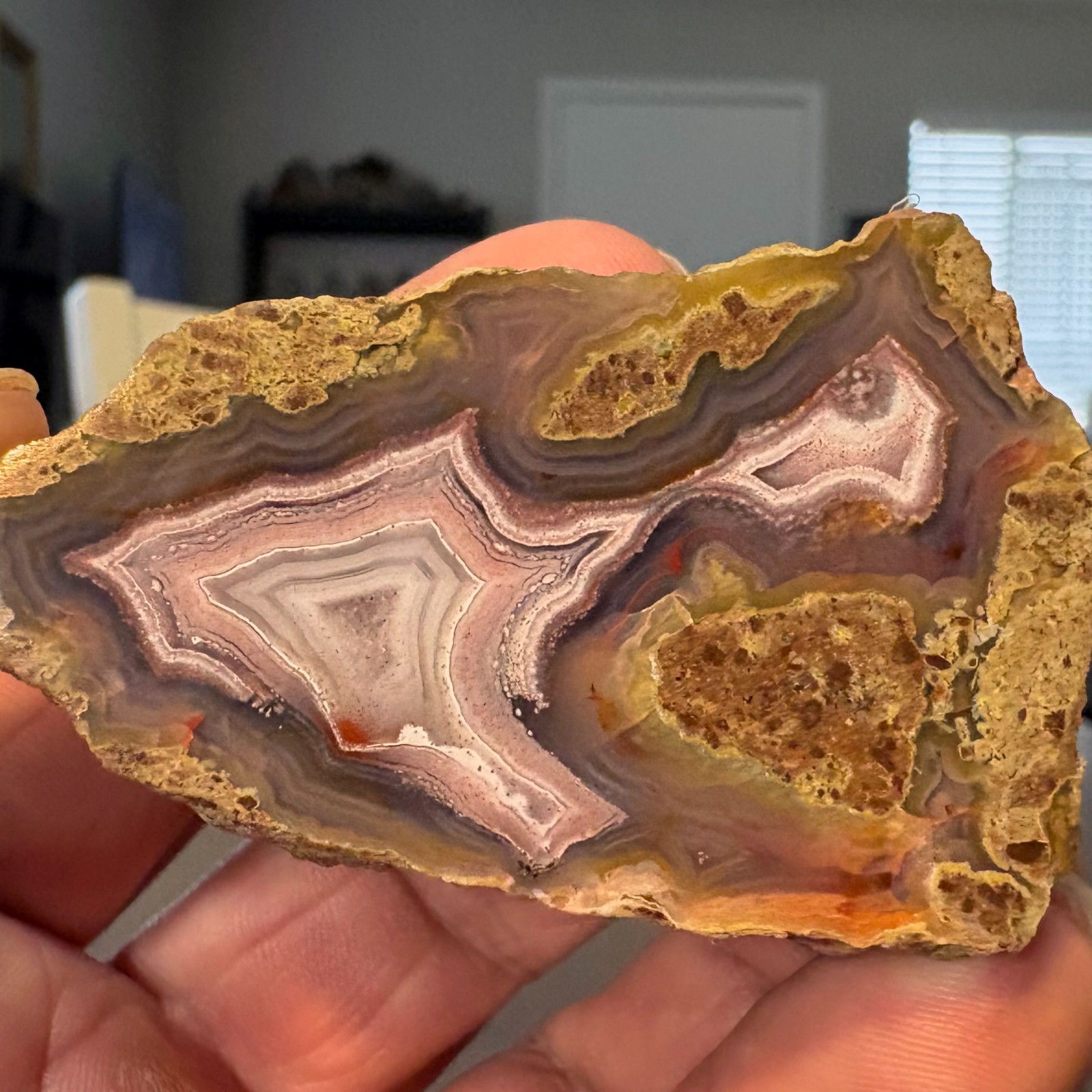 Polished Purple Passion Agate Nodule Half - 83.7g Polished Purple Passion Agate Nodule Half - 83.7g