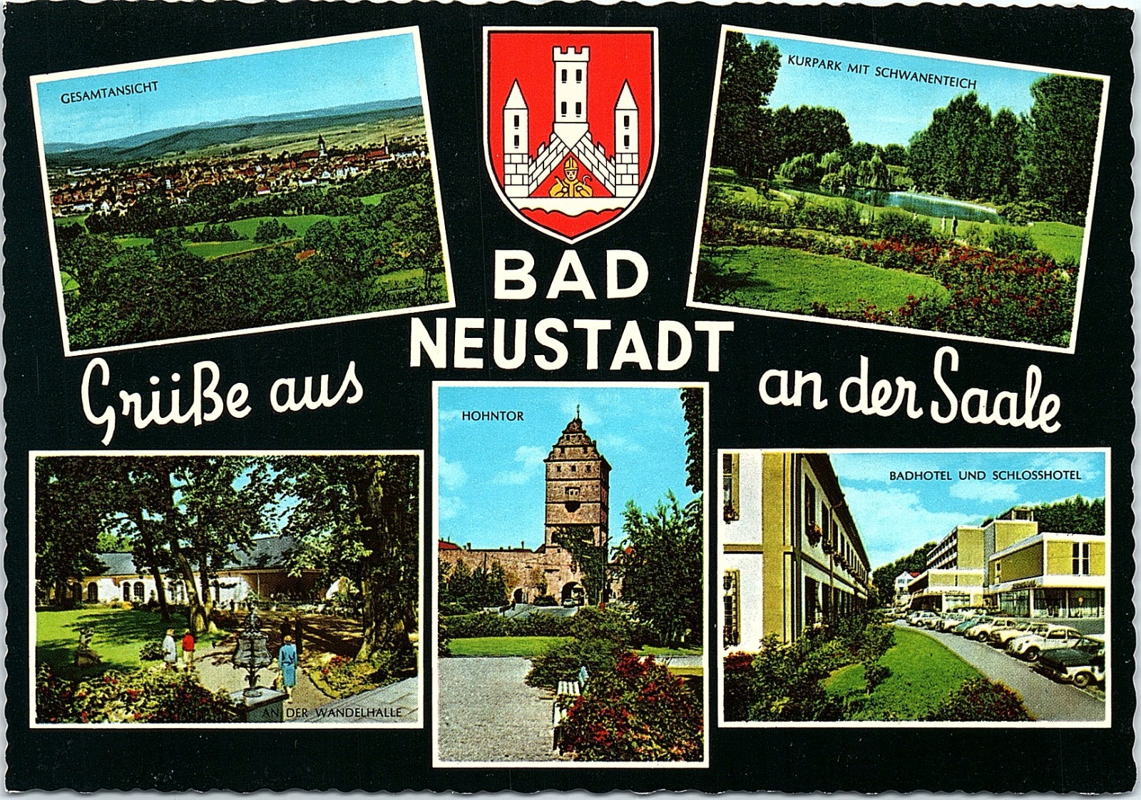 Vintage Postcard Bad Neustadt an der Saale Germany Multiview