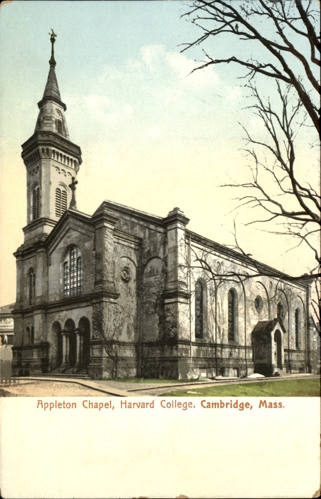 Appleton Chapel Harvard College Cambridge Massachusetts MA ~ UDB c1905 Appleton Chapel Harvard College Cambridge Massachusetts MA ~ UDB c1905