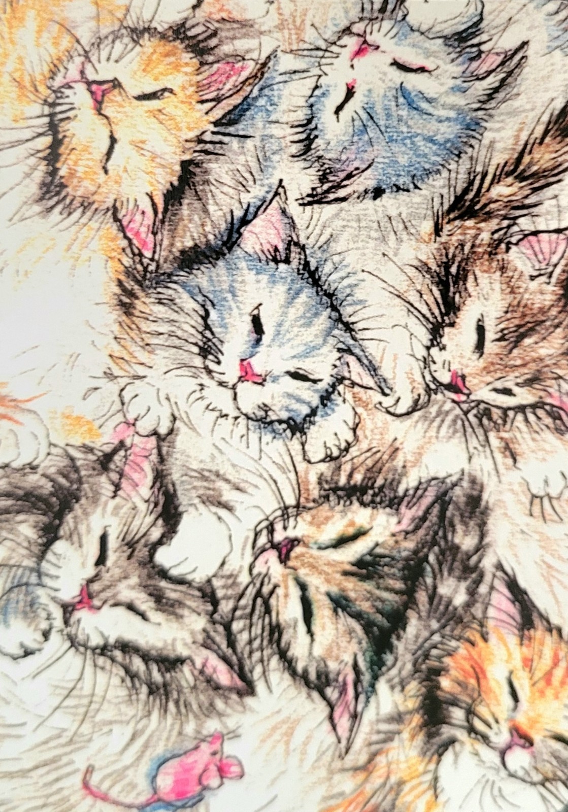 Kitty Cats & Mouse Single Trade Swap Playing Card Kitty Cats & Mouse Single Trade Swap Playing Card