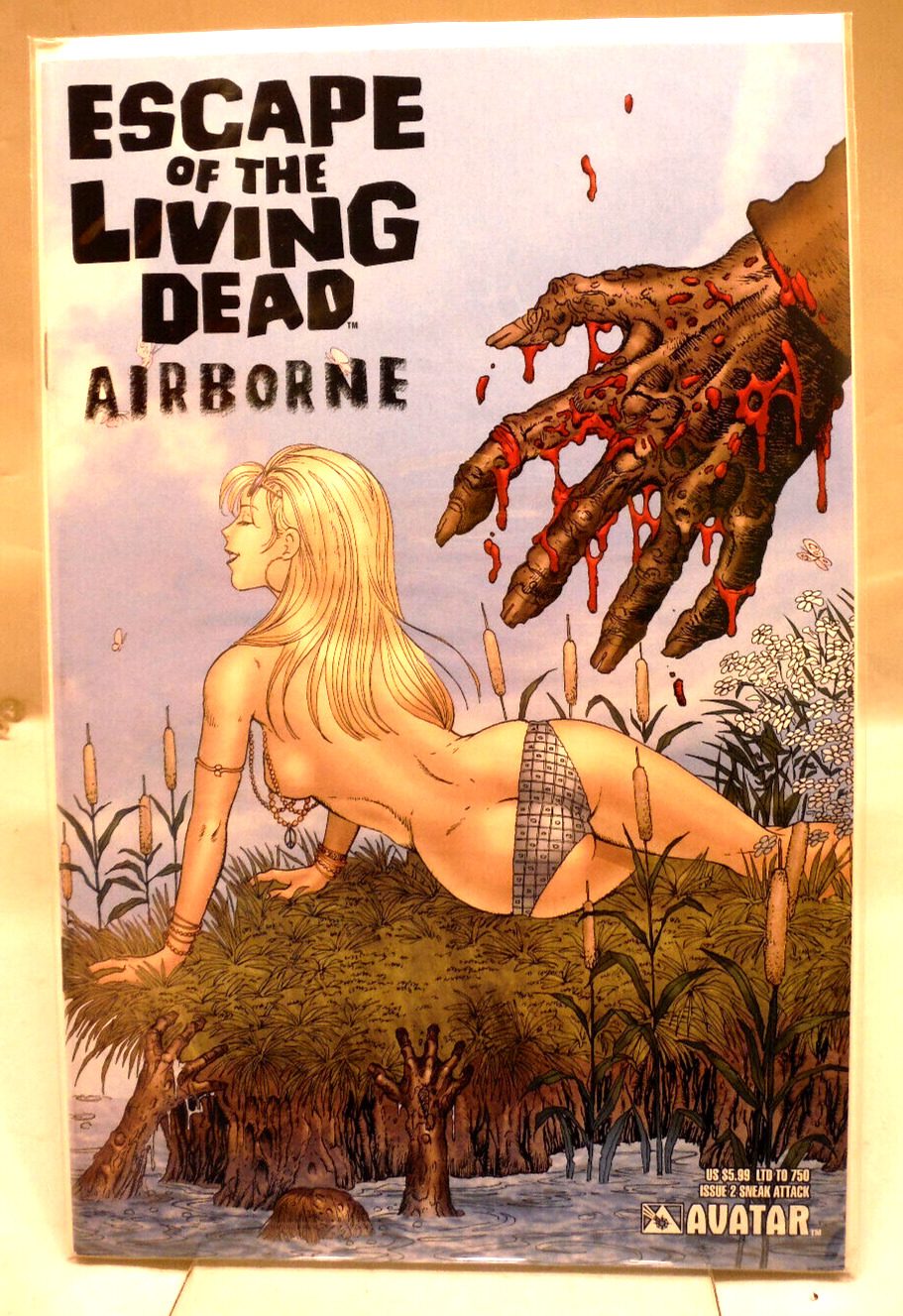 Escape of The Living Dead Airborne #2 SNEAK ATTACK VF+/NM Lim.Ed 750 RARE COVER