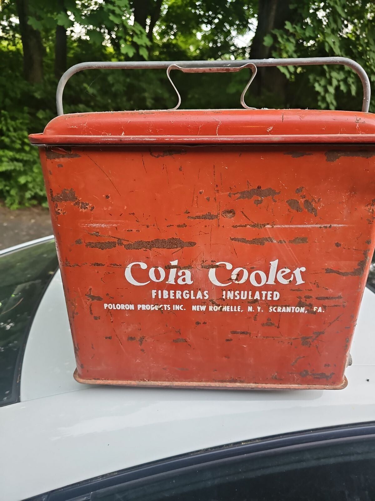 Vintage 1950s Cola Cooler, Fiberglass Insulated Cooler, Unique Antique 