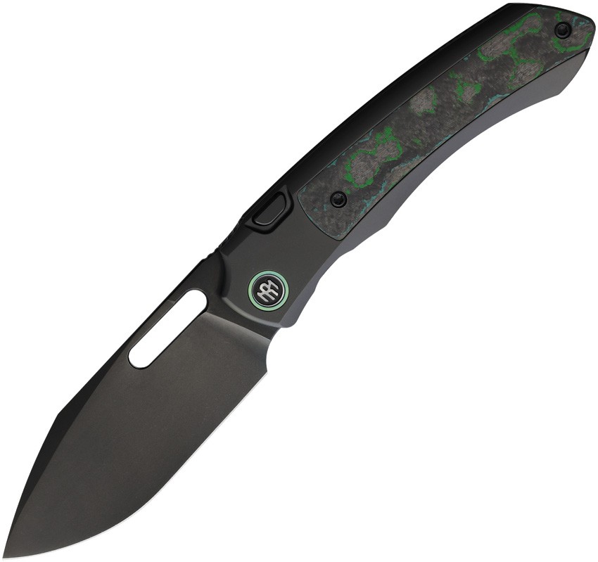 REMETTE RT-Orca Black Titanium & Kelp Carbon Fiber Folding M390 Knife ORCAKDD