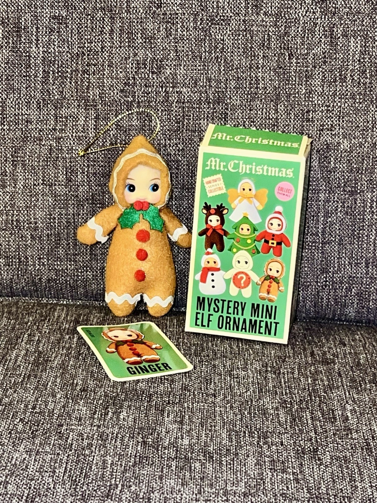Mr. Christmas Mystery Mini Elf Ornament Ginger Gingerbread Boy Series 1
