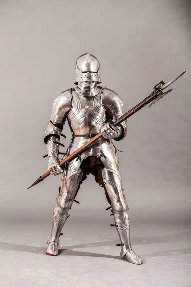 15th Century Medieval Gothic Armour suit Knight Close Full armor Suit
