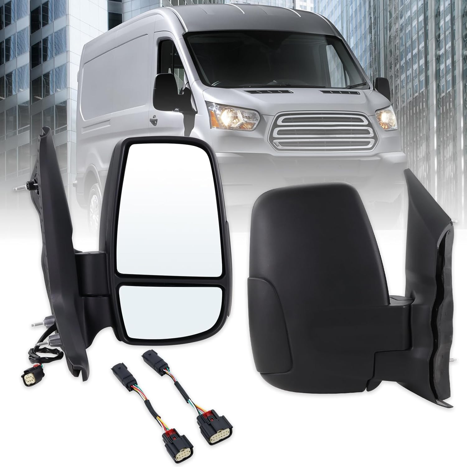 Right Passenger Side Mirror Compatible with 2015-2026 Ford Transit 150 250 350 3