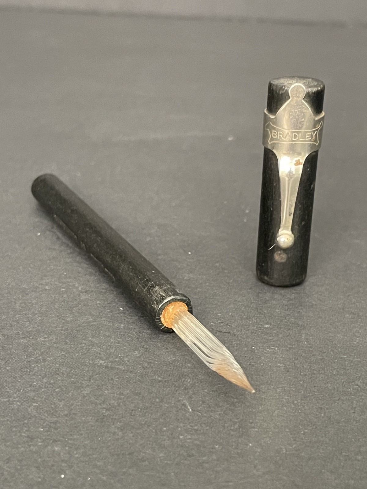 Vintage Bradley His Nibs Wood Glass Nib Dip Pen Brattleboro Vermont