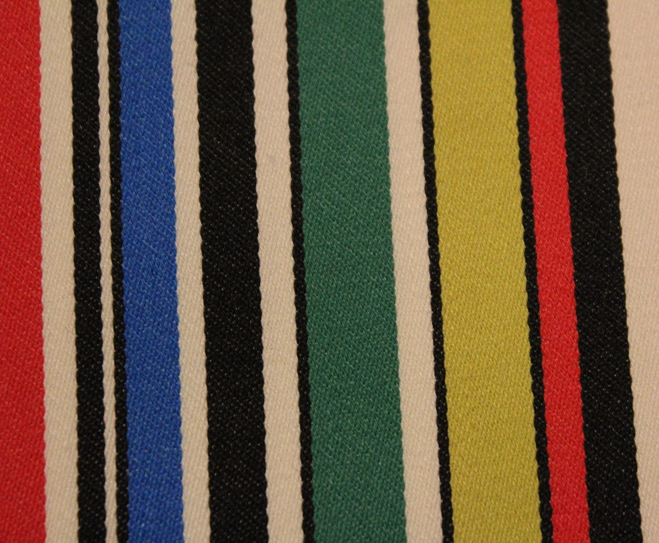 2+ Yards Vintage Sturdy Bright Striped Cotton Klopman Mills Fabric for Sewing