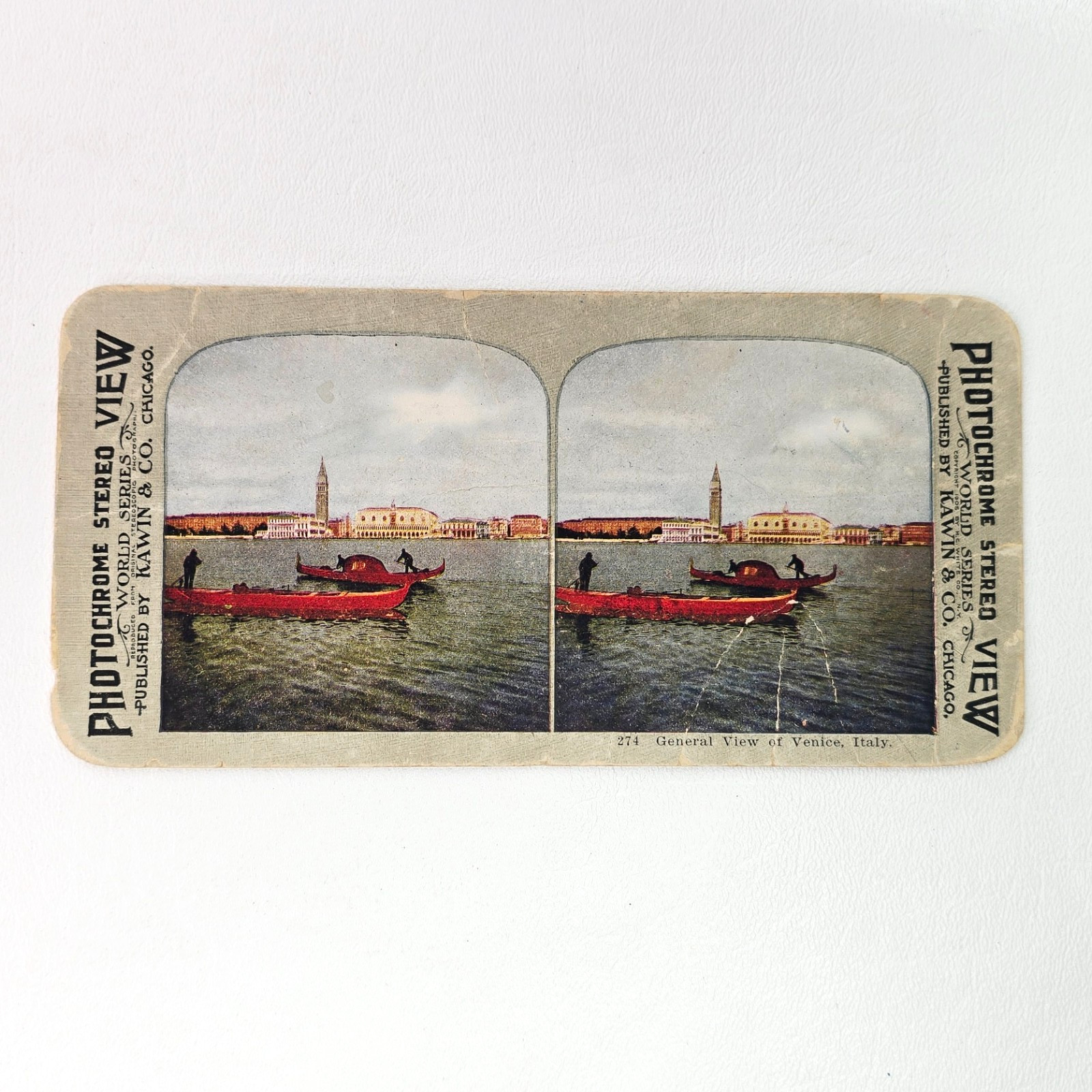 Kawin & Co. No. 274 General View of Venice Italy Stereoview Photo Card Kawin & Co. No. 274 General View of Venice Italy Stereoview Photo Card