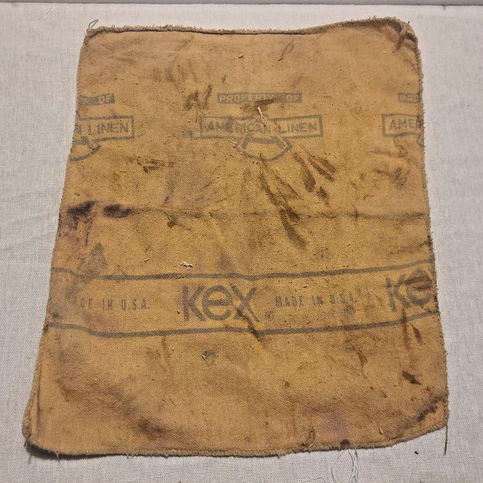 Vintage KEX Shop Towel Rag USA Made American Linen Gas Station Garage Decor