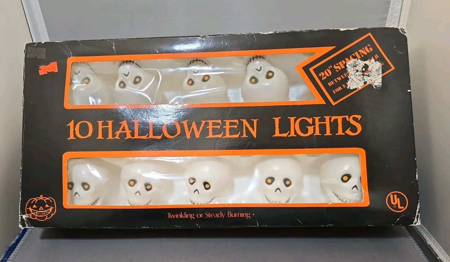 Vintage BRONSON Skeleton String Halloween Lights - 20\