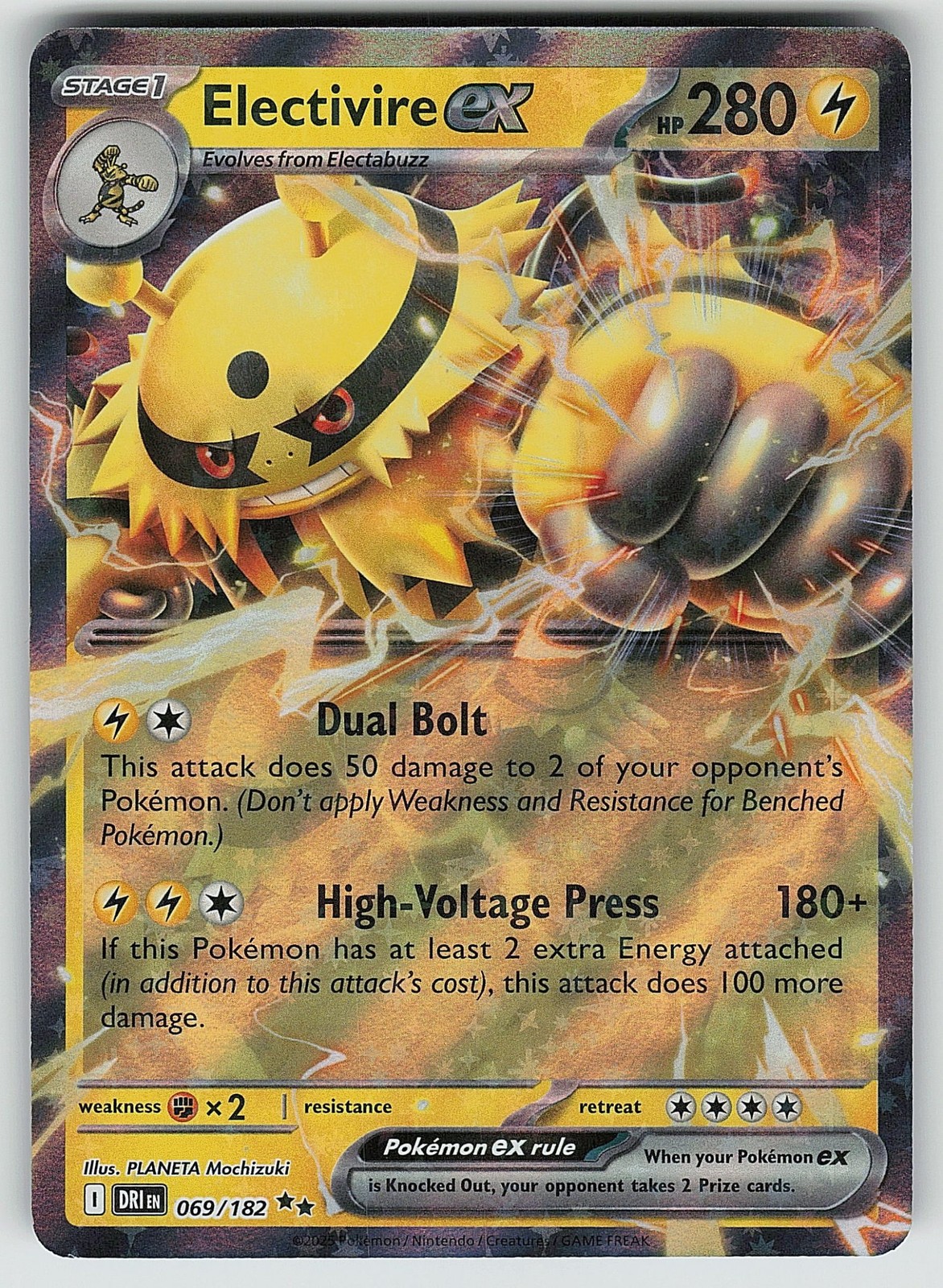 Electivire ex Holofoil DRI - 069/182 NM