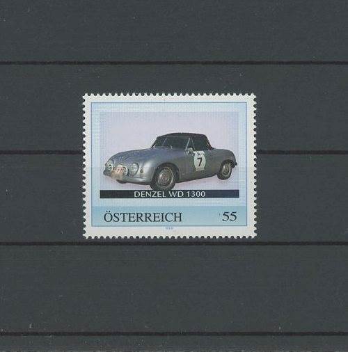 AUSTRIA PM CARS DENZEL WED 1300 AUTO MNH PERSONALIZED STAMP RARE /m3730