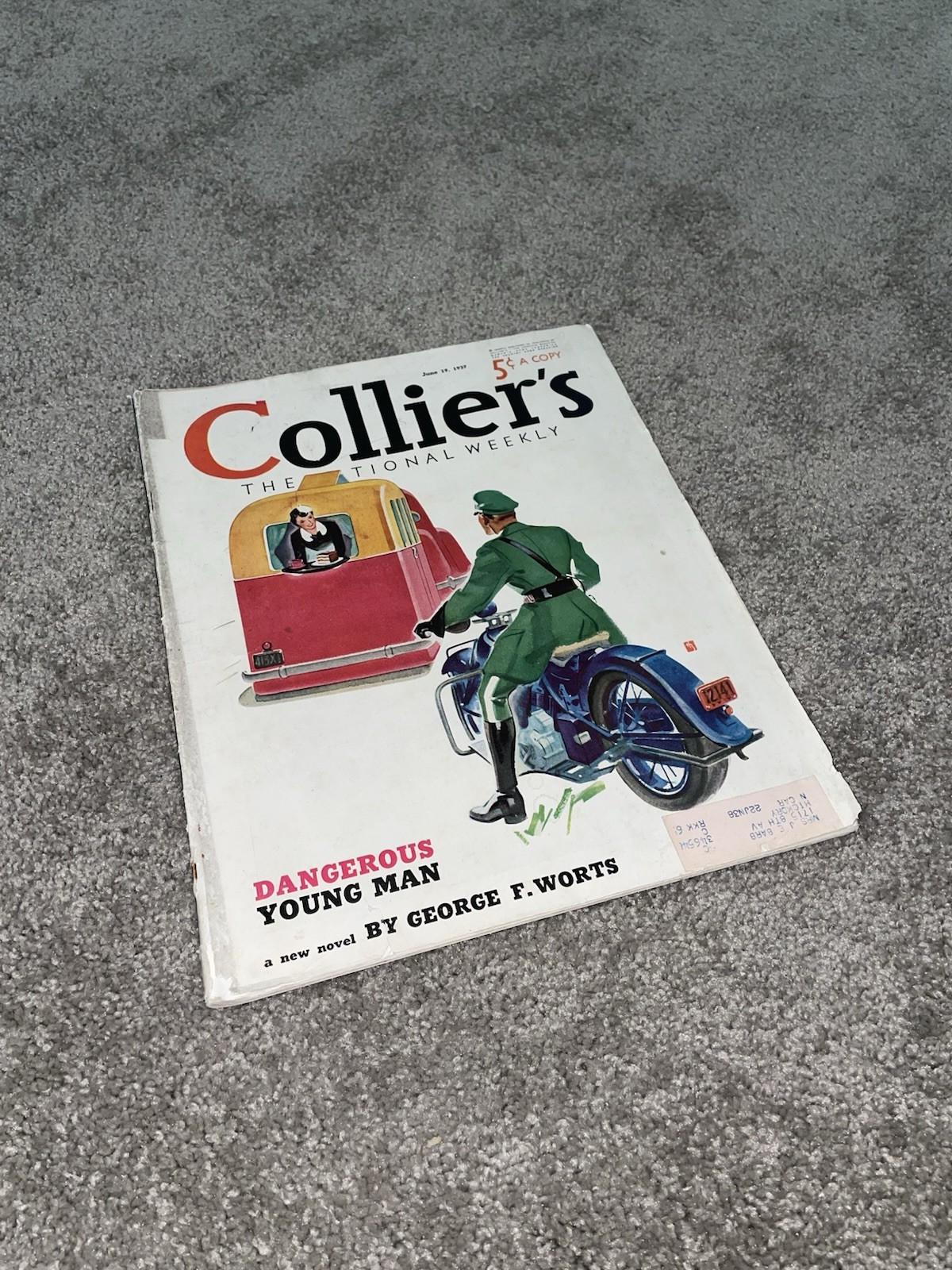 Vintage COLLIER\'S National Weekly June 19, 1937 HOWARD BUTLER Cover Art