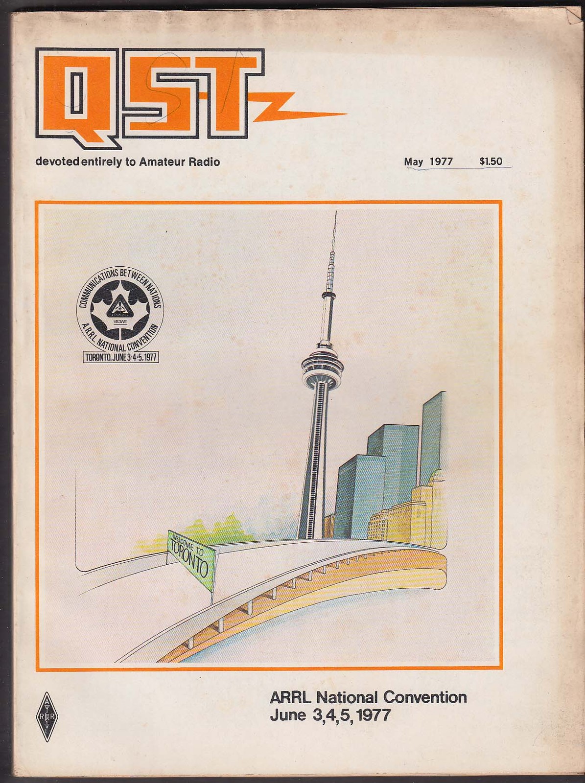 QST Amateur Radio Slant-Wire Feed Drake TR-4C ++ 5 1977