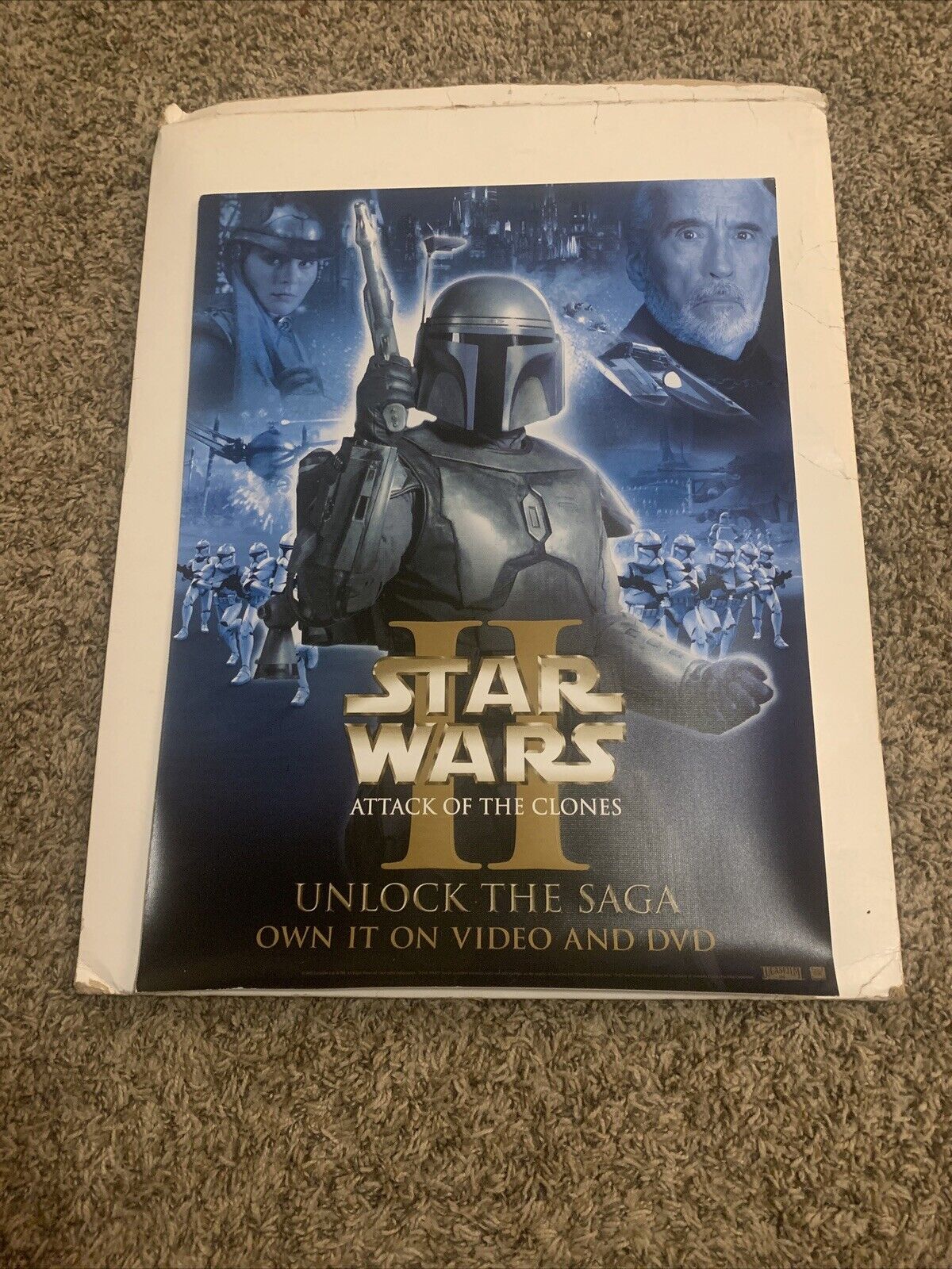 Rare LucasFilm Promo Jango Fett - Star Wars Vinyl Print The Mandalorian