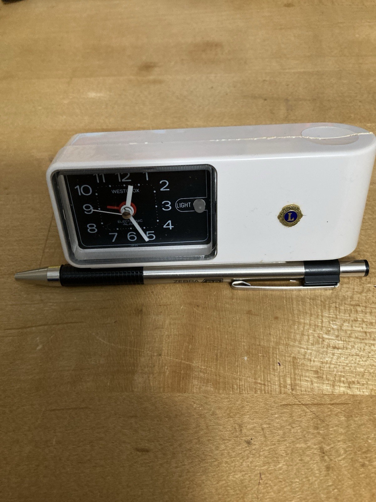 Miniature Travel Clock. Lions Club. 