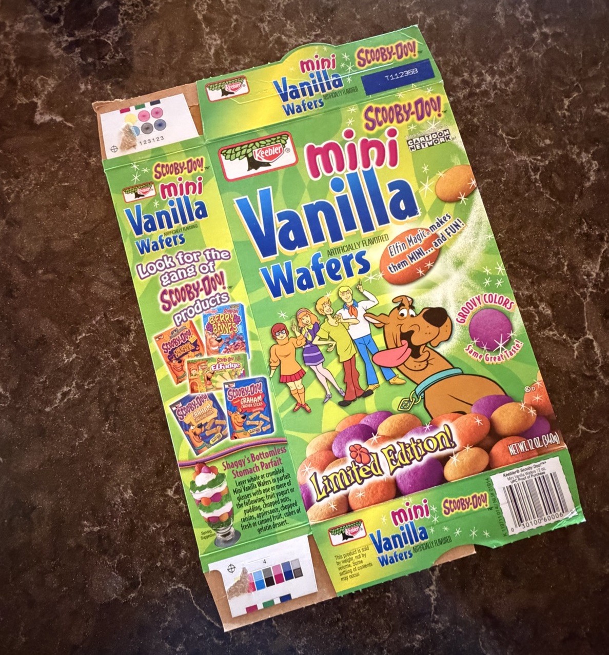 Vintage 2005 Keebler SCOOBY DOO MINI VANILLA WAFER COOKIES Box Cartoon Network Vintage 2005 Keebler SCOOBY DOO MINI VANILLA WAFER COOKIES Box Cartoon Network