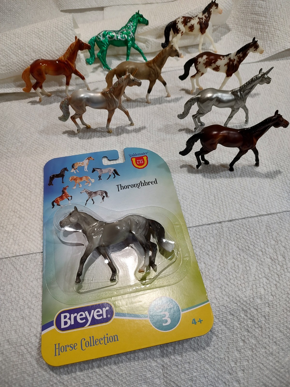 Breyer Stablemates Lot of 9 Of The Beautiful Walking Thoroughbred mold.