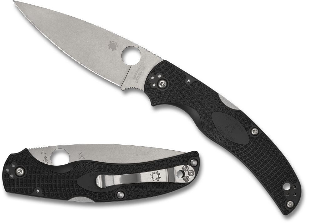 SPYDERCO Native Chief Black Lightweight CTS BD1N Steel, Plain Edge C244PBK