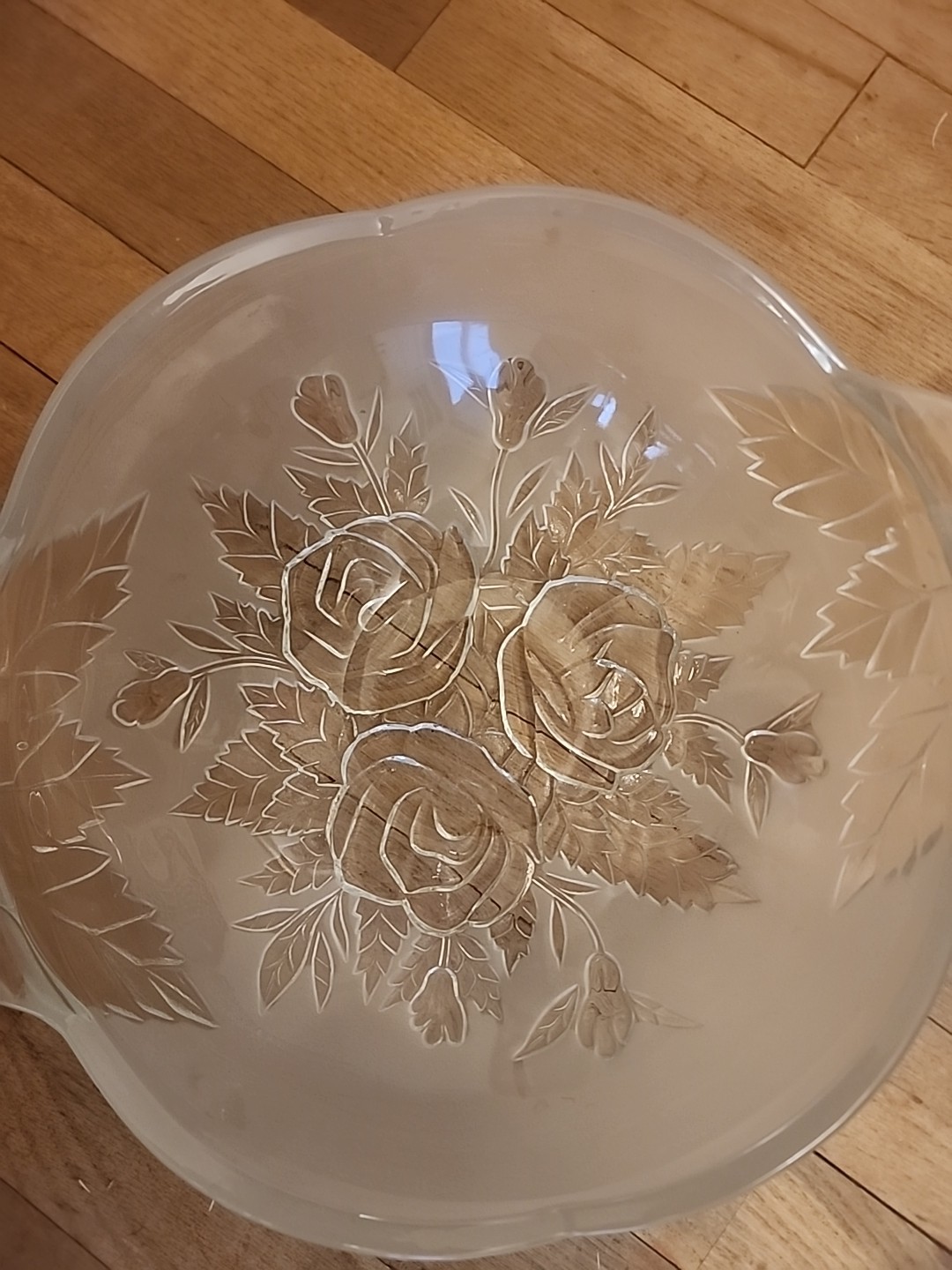 Embossed Crystal Glass Bowl
