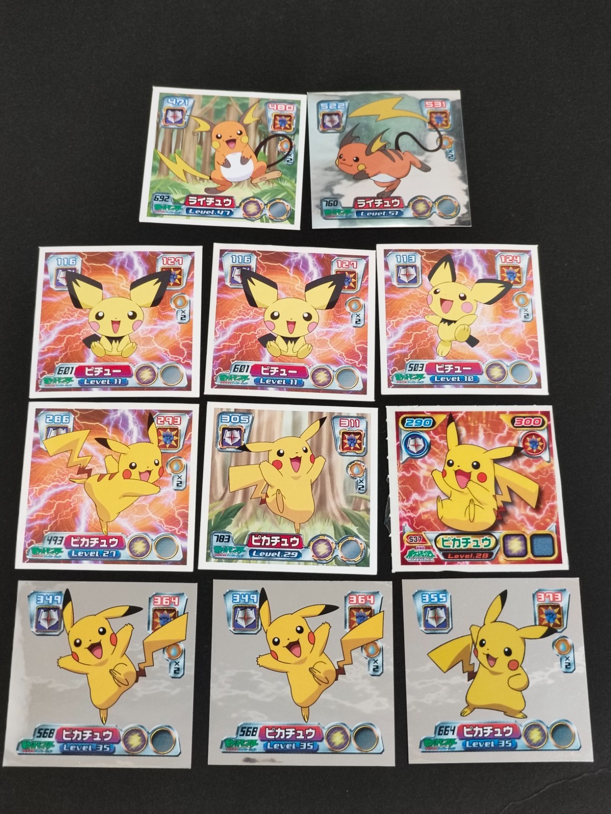 Pokemon Amada Sticker Lot Pikachu Pichu Raichu Evolution S37 664 Japanese eb459