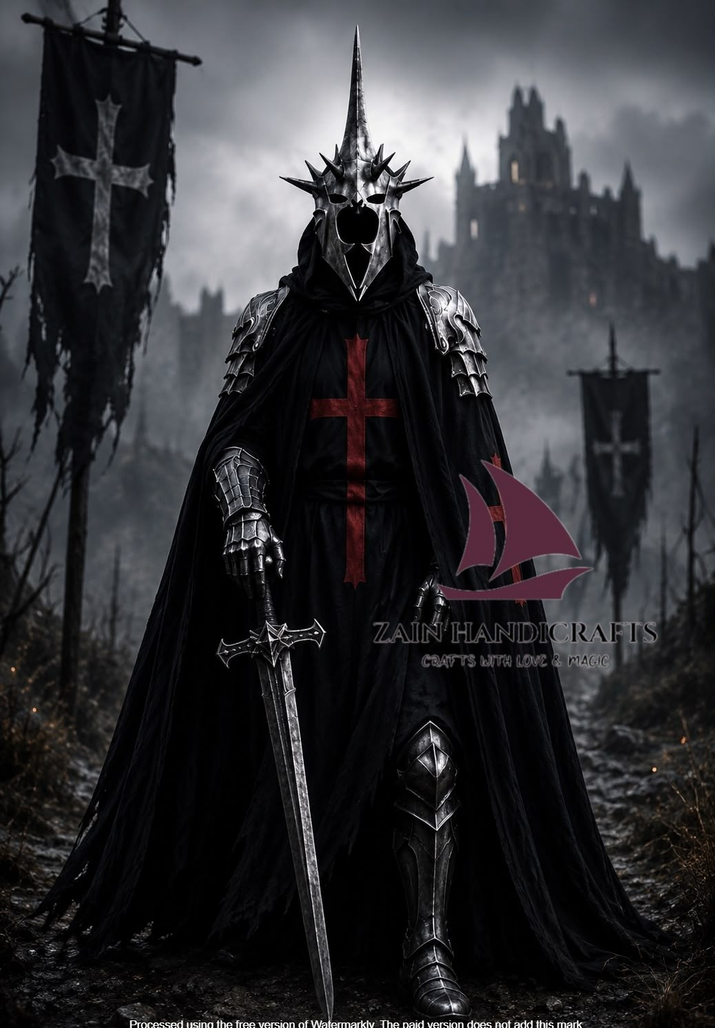 ZAIN The Witch-King of Angmar Nazgul Full Costume/Dark  Full Suit of rings Lord