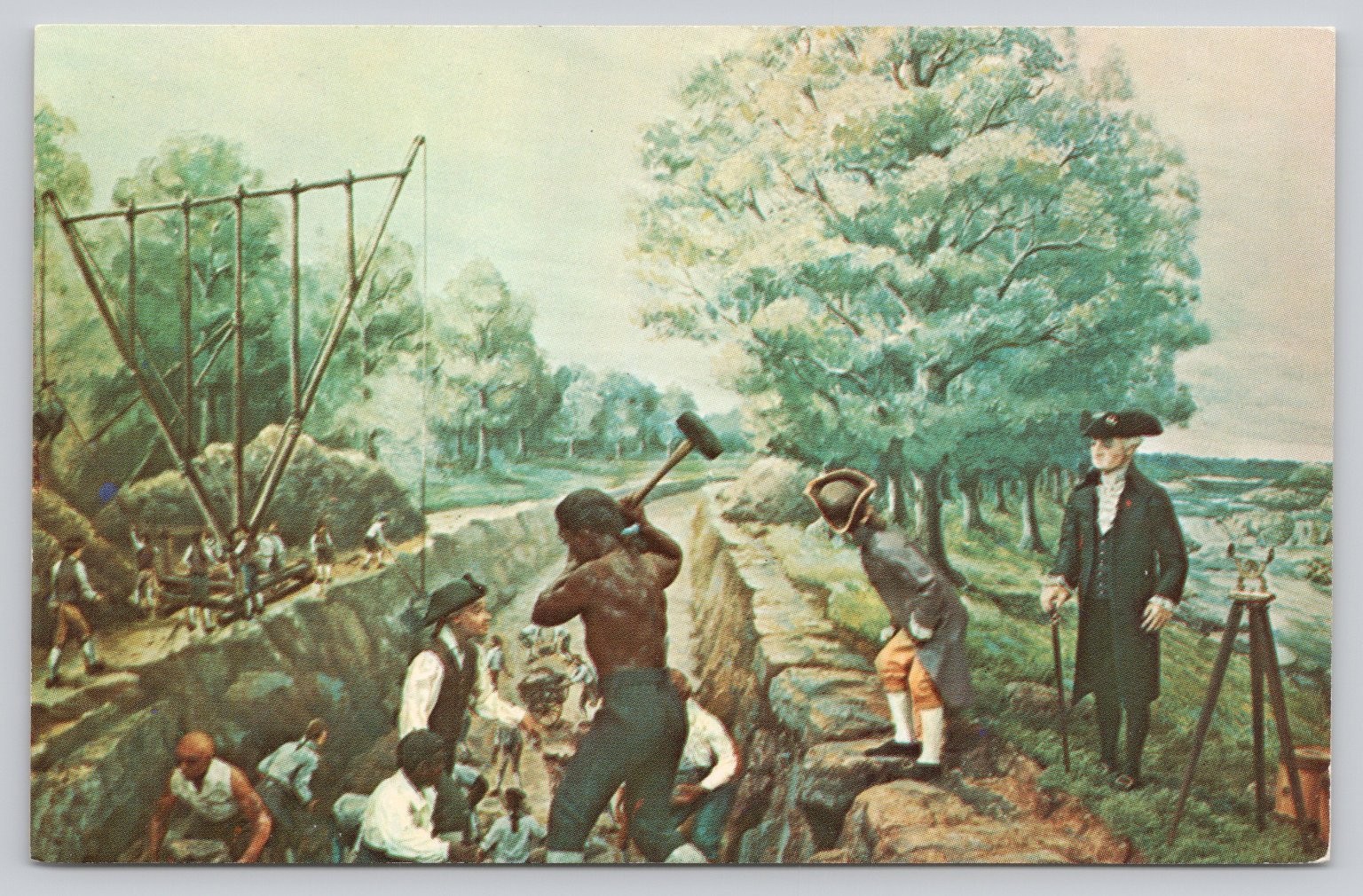 George Washington Potomac River Canal 1785 Hagley Museum Postcard George Washington Potomac River Canal 1785 Hagley Museum Postcard