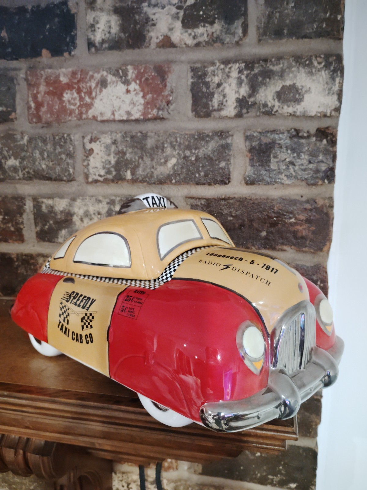 Speedy taxi Cab co Cookie Jar HENRY CAVANAGH ceramic by unique produx used