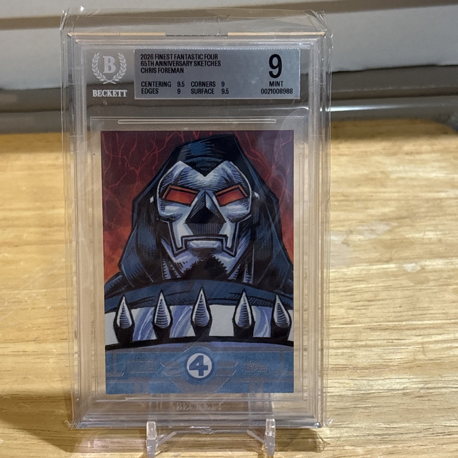 2026 Finest Fantastic Four Doctor Doom Sketch 1/1 BGS 9 Mint Chris Foreman