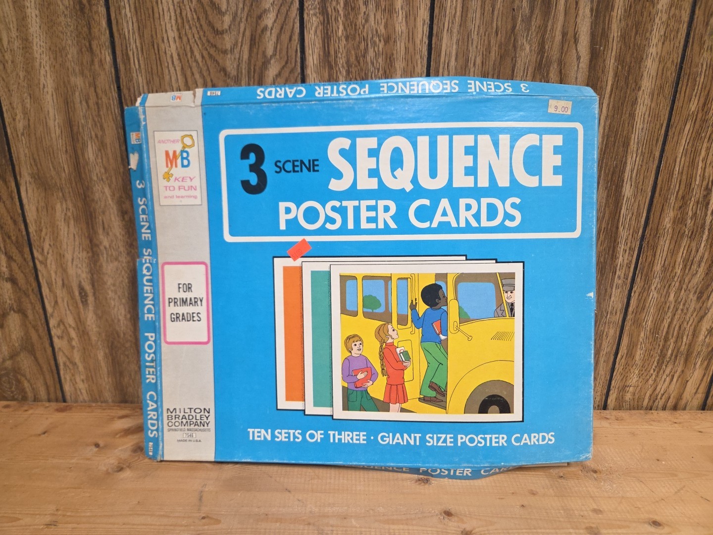 Vtg 1972 Milton Bradley 3 SCENE SEQUENCE POSTER  CARDS 