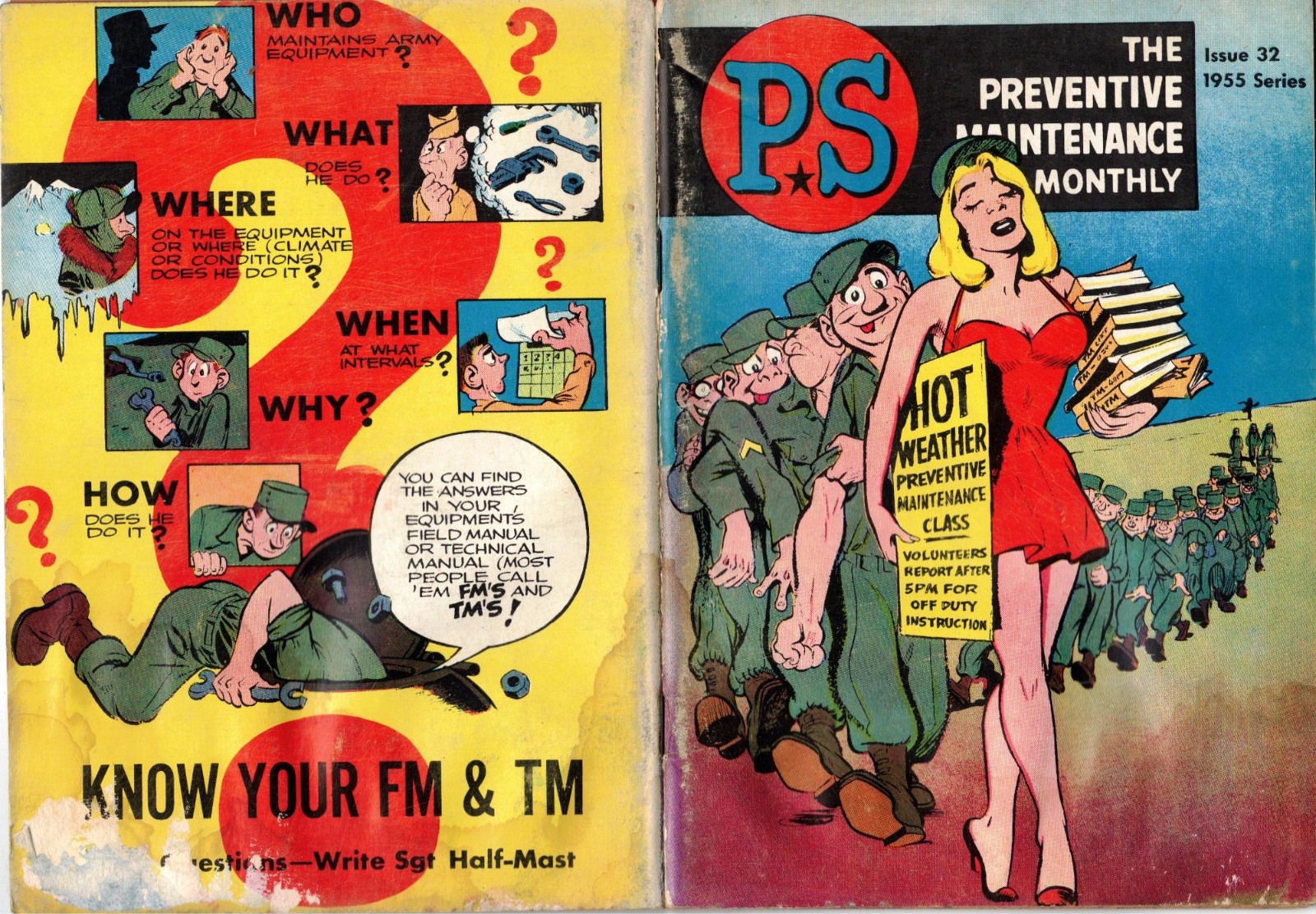 PS: PREVENTIVE MAINTENANCE MONTHLY ~ Dept of Army ~ Issue 32, May 1955 ~ Good