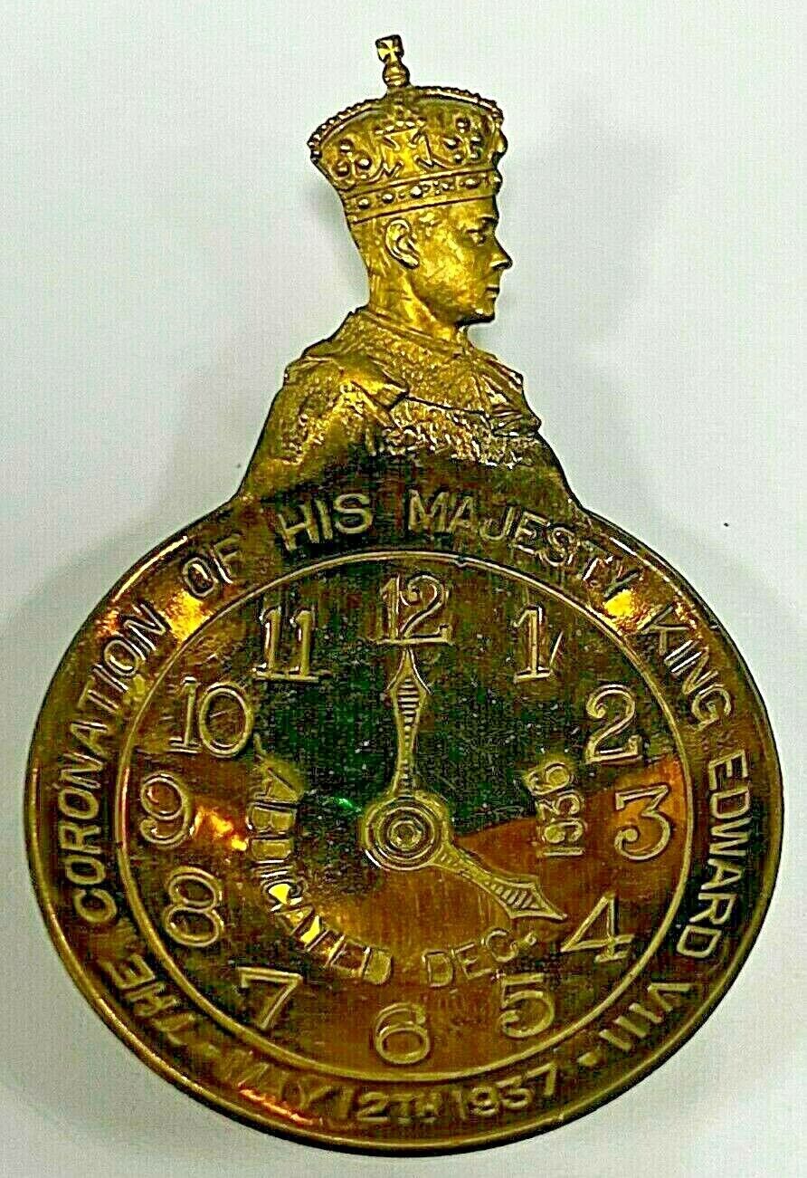 KING EDWARD VIII CORONATION 1937 / ABDICATION 1936 CLOCK TEASPOON