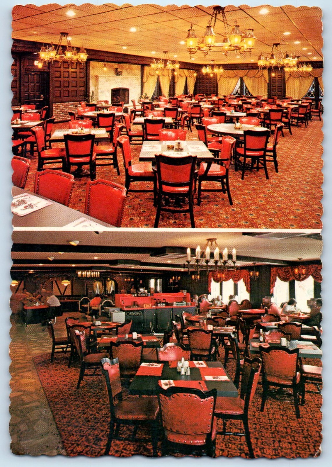 c1960 Hazlet New Jersey NJ Vintage Postcard Red Oak Diner Restaurant Cuisine