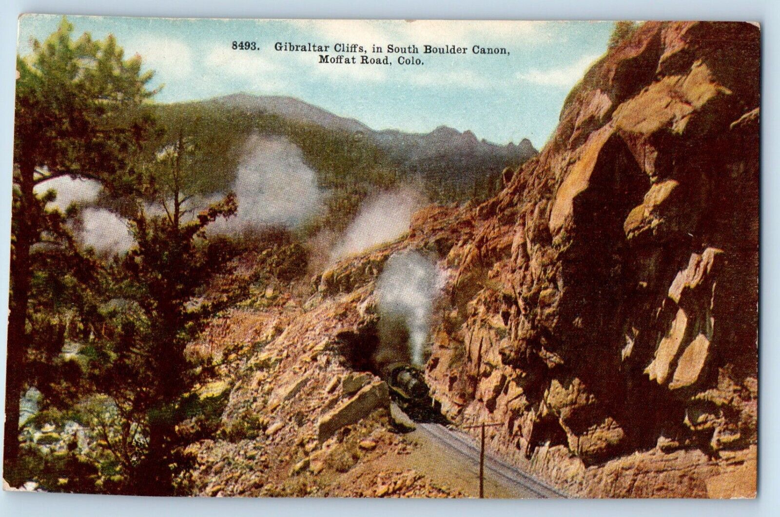 DPO (1894-1932) Apex CO Postcard Gibraltar Cliffs Moffat Road Colorado 1910