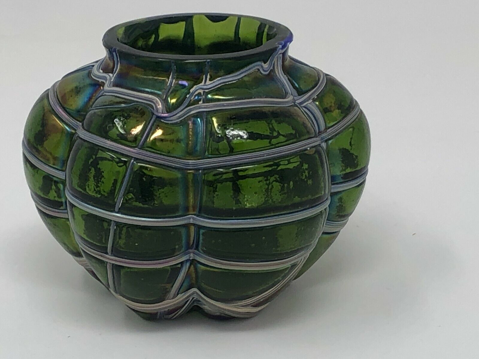 Loetz Kralik  or Pallme Konig Threaded Irridescent Vase