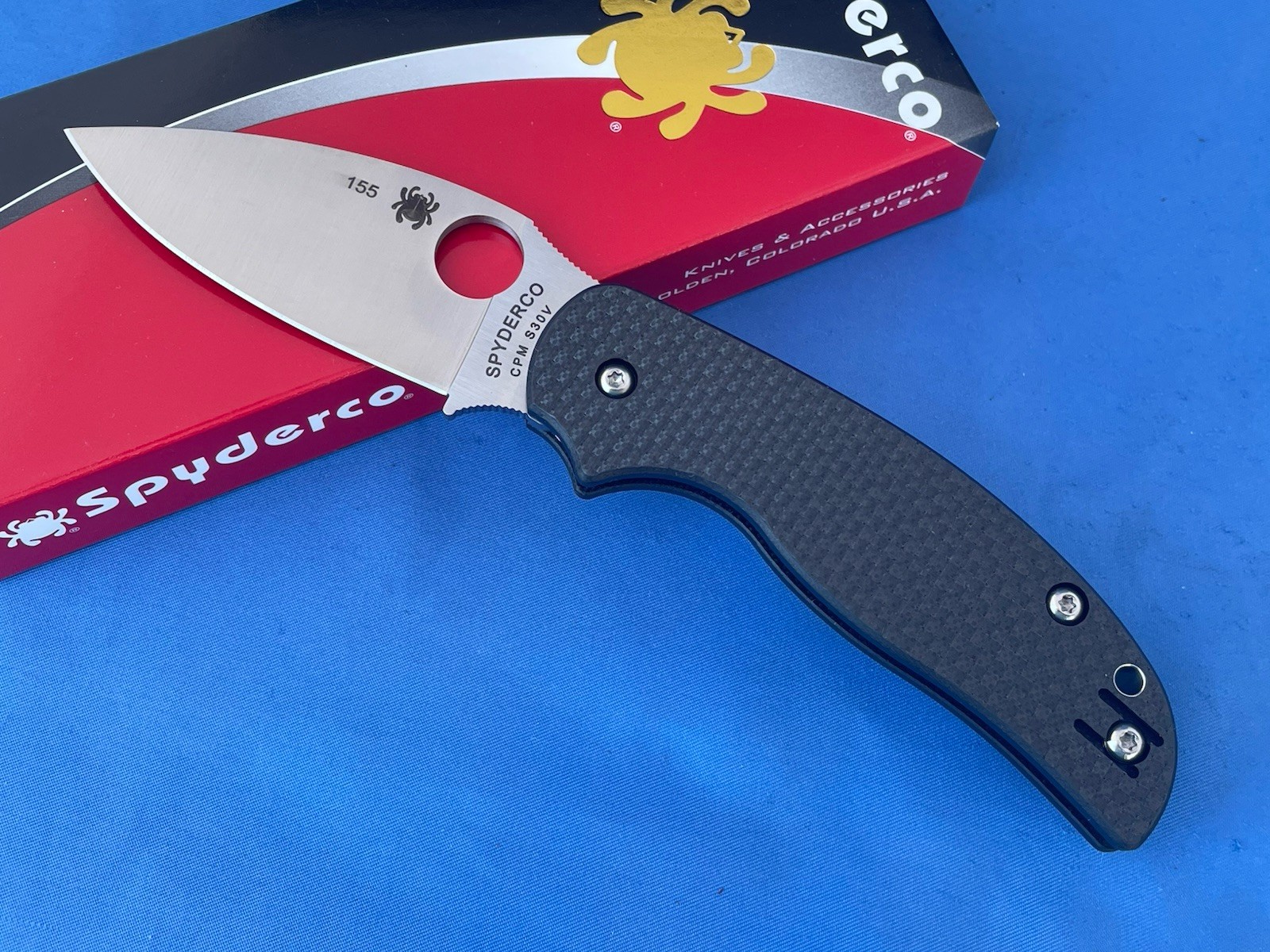 Spyderco C123CFPCL Sage 5 Knife Carbon Fiber S30V Compression Lock 2016 #155