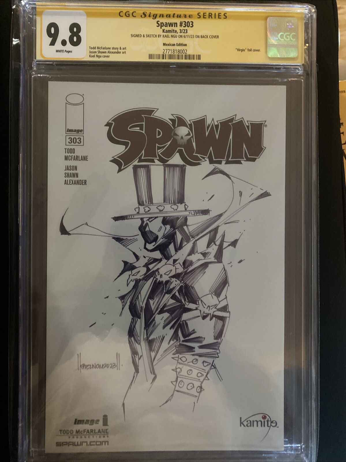 Spawn #303 kael ngu 1/1 sketched and signed.