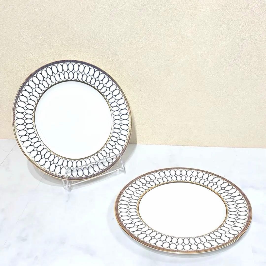 WEDGWOOD Renaissance Gold Blue Dinner Plate 10.6\