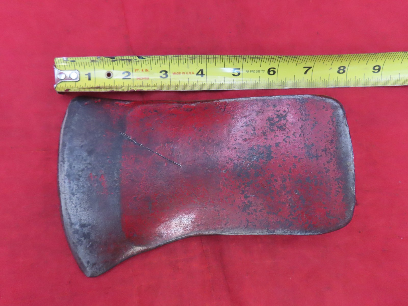VTG ANTIQUE TRUE TEMPER KELLY PAPER LABEL C45 MARKED 3 lb 10 oz AXE HEAD CONNIE