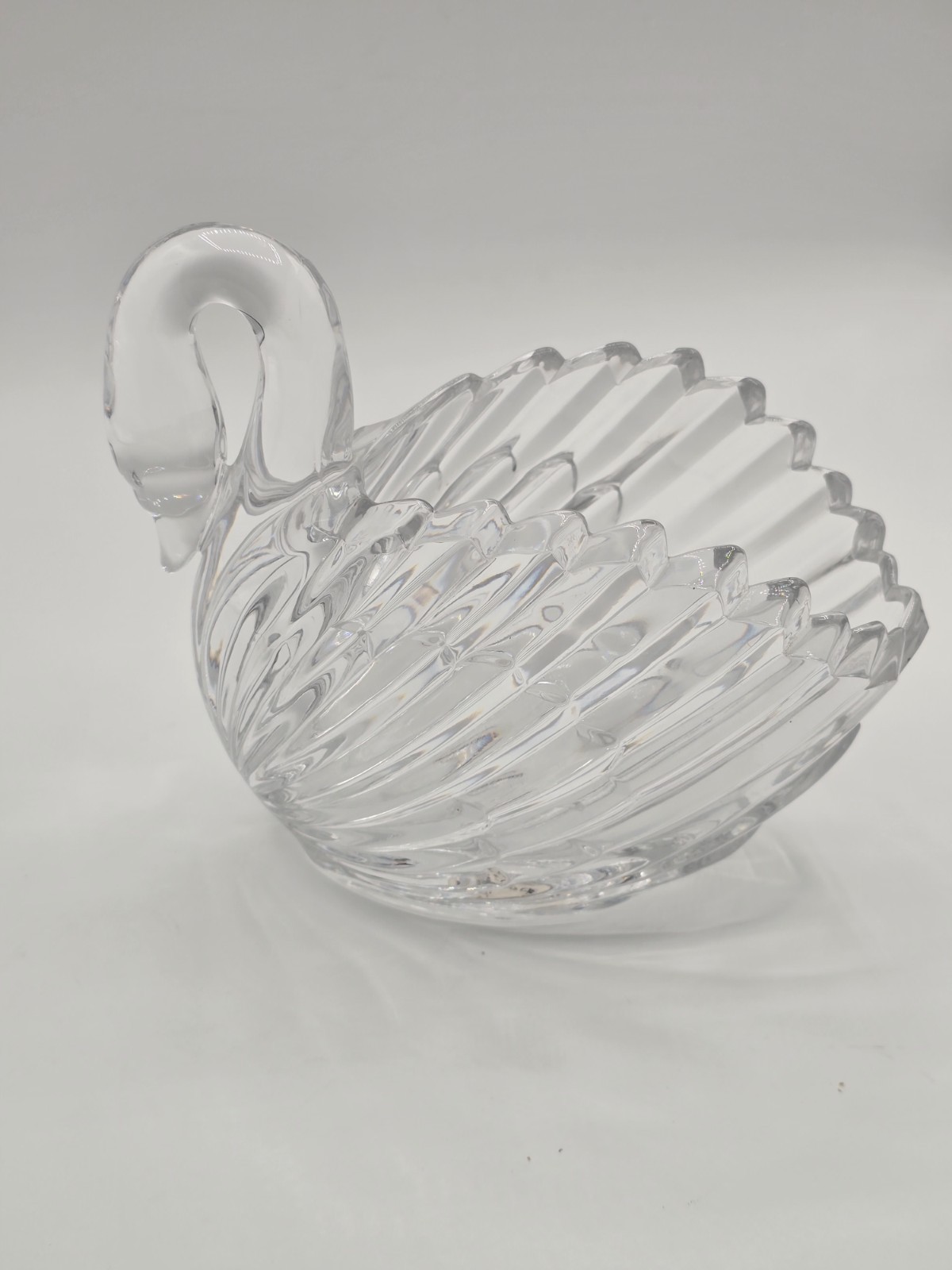 Vintage Gloria Vanderbilt 24% Lead Crystal Swan Bowl West Germany Candy Dish Vintage Gloria Vanderbilt 24% Lead Crystal Swan Bowl West Germany Candy Dish