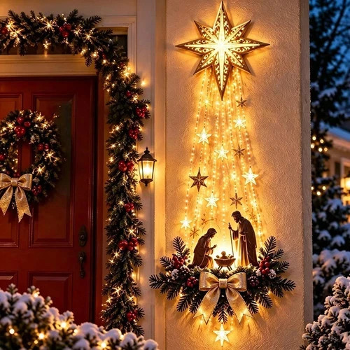 Bethlehem Star of Faith Glowing Nativity Wall Decor New Christmas