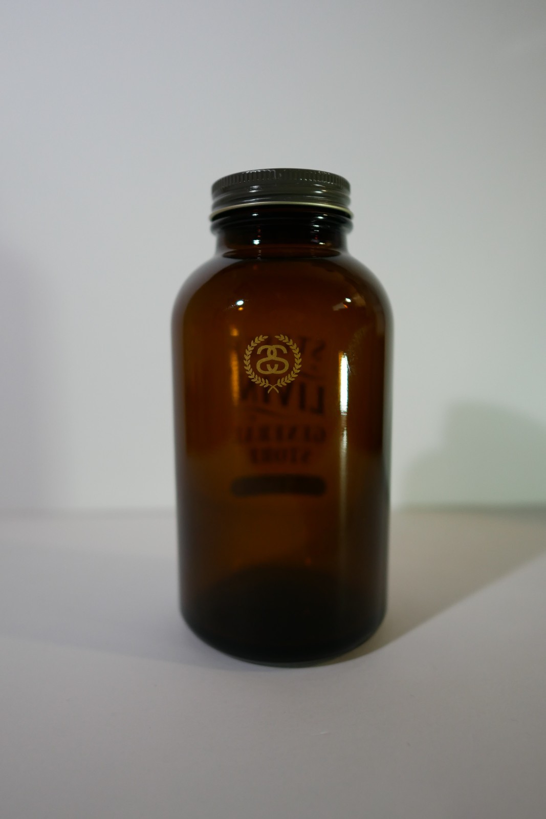 Stussy Livin General Store Japan Canister Amber Glass Jar Rare Limited New