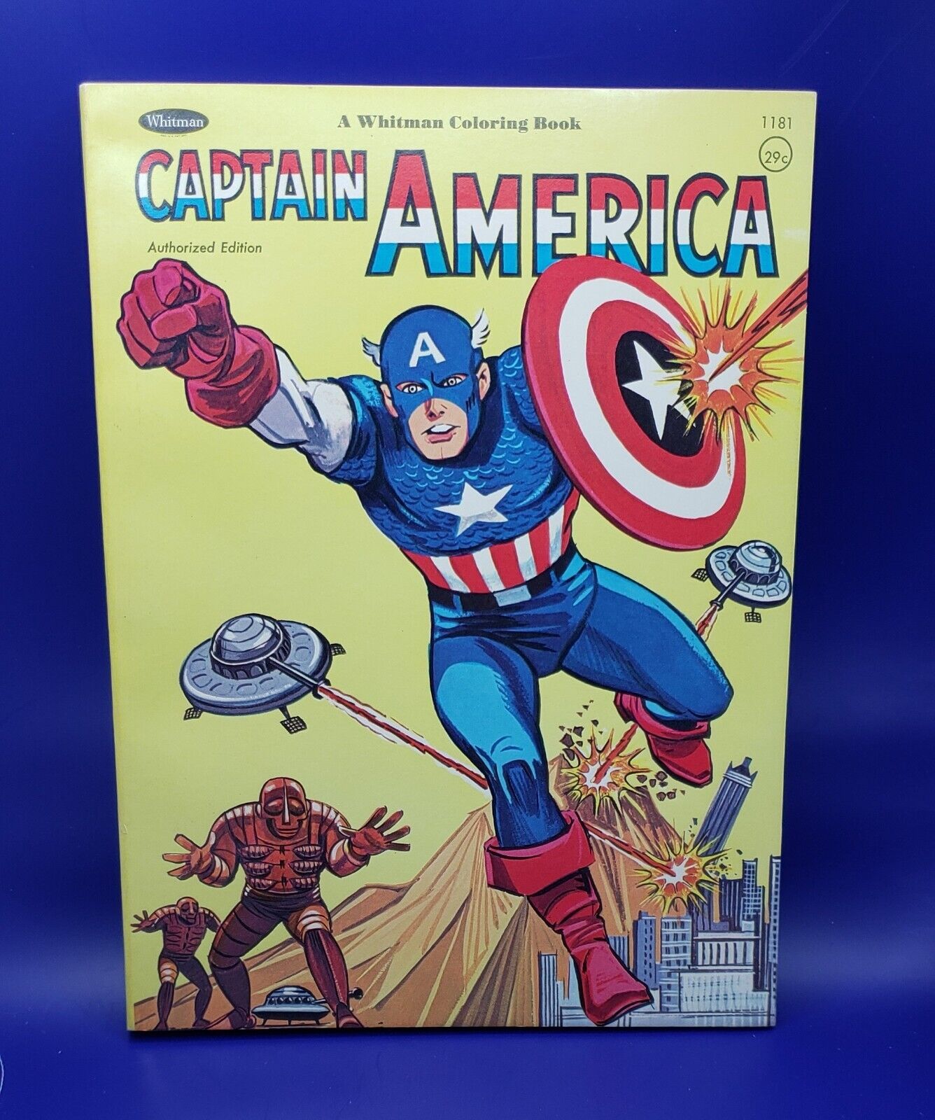 Vintage Captain America Coloring Book Whitman 1966 - UNUSED NOT Colored