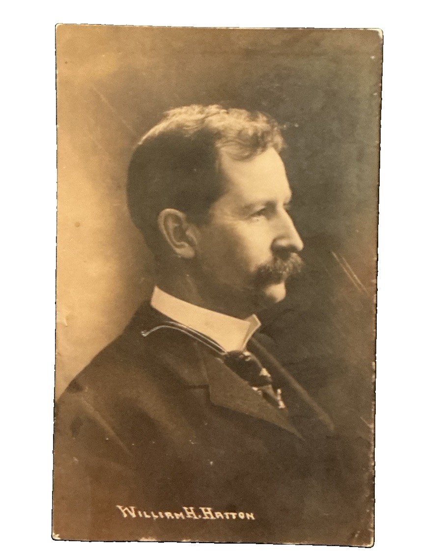 1908 Wm H Hatton WI State Senator US Senate Campaign RPPC Postcard Portage Wis