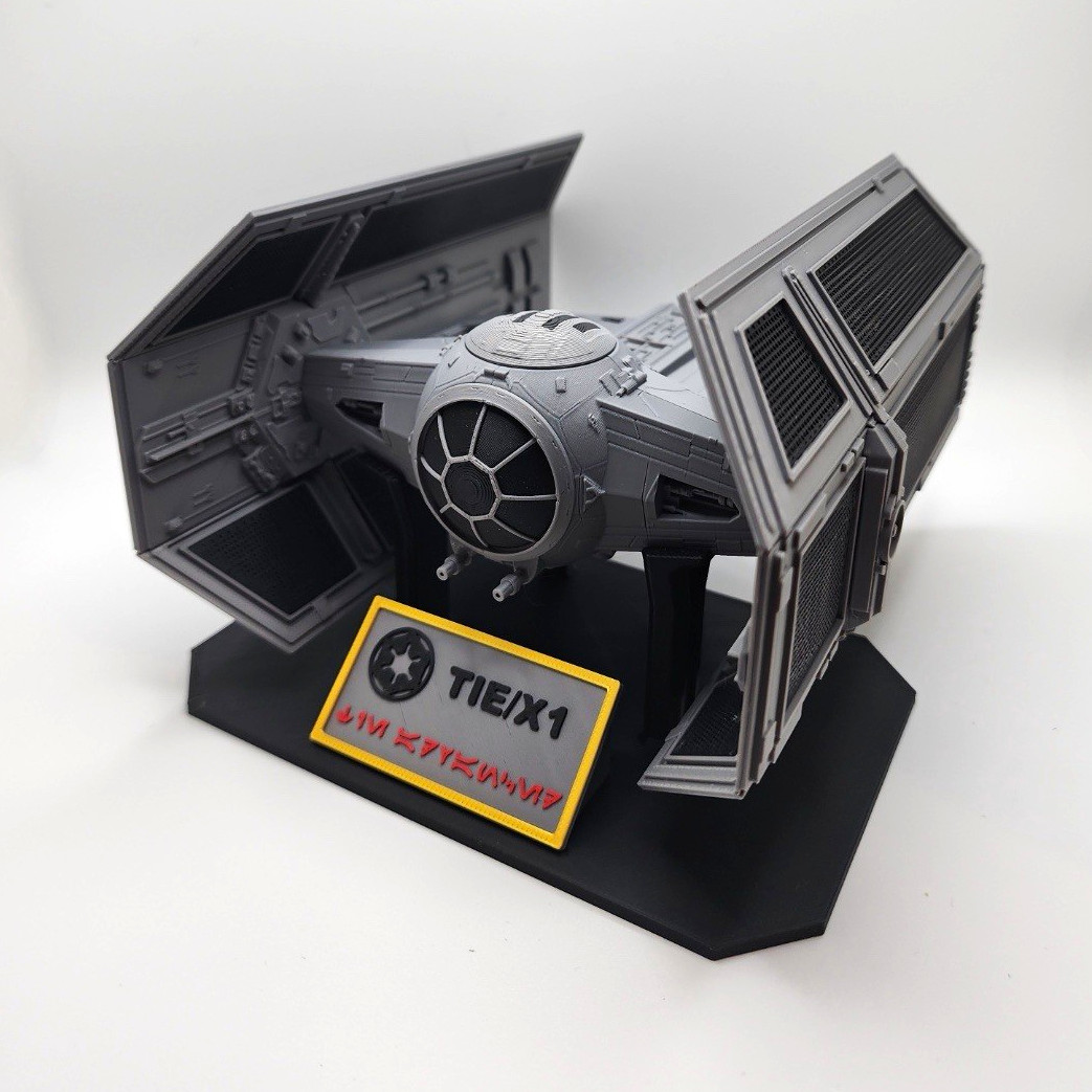 Darth Vader TIE Advanced X1 Starfighter 3D Printed Model Stand Star Wars 