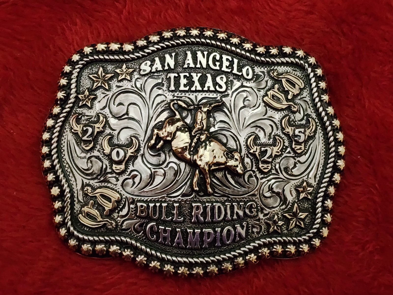 Rodeo 2025 X~Treme Bull Riding~Champion☆San Angelo Texas☆Trophy Buckle☆Rare☆R13