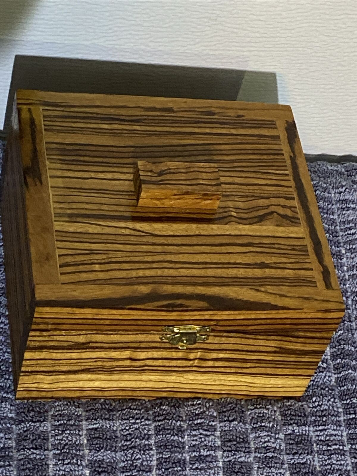 Zebra Wood Trinket Jewelry Box ~ Handcrafted
