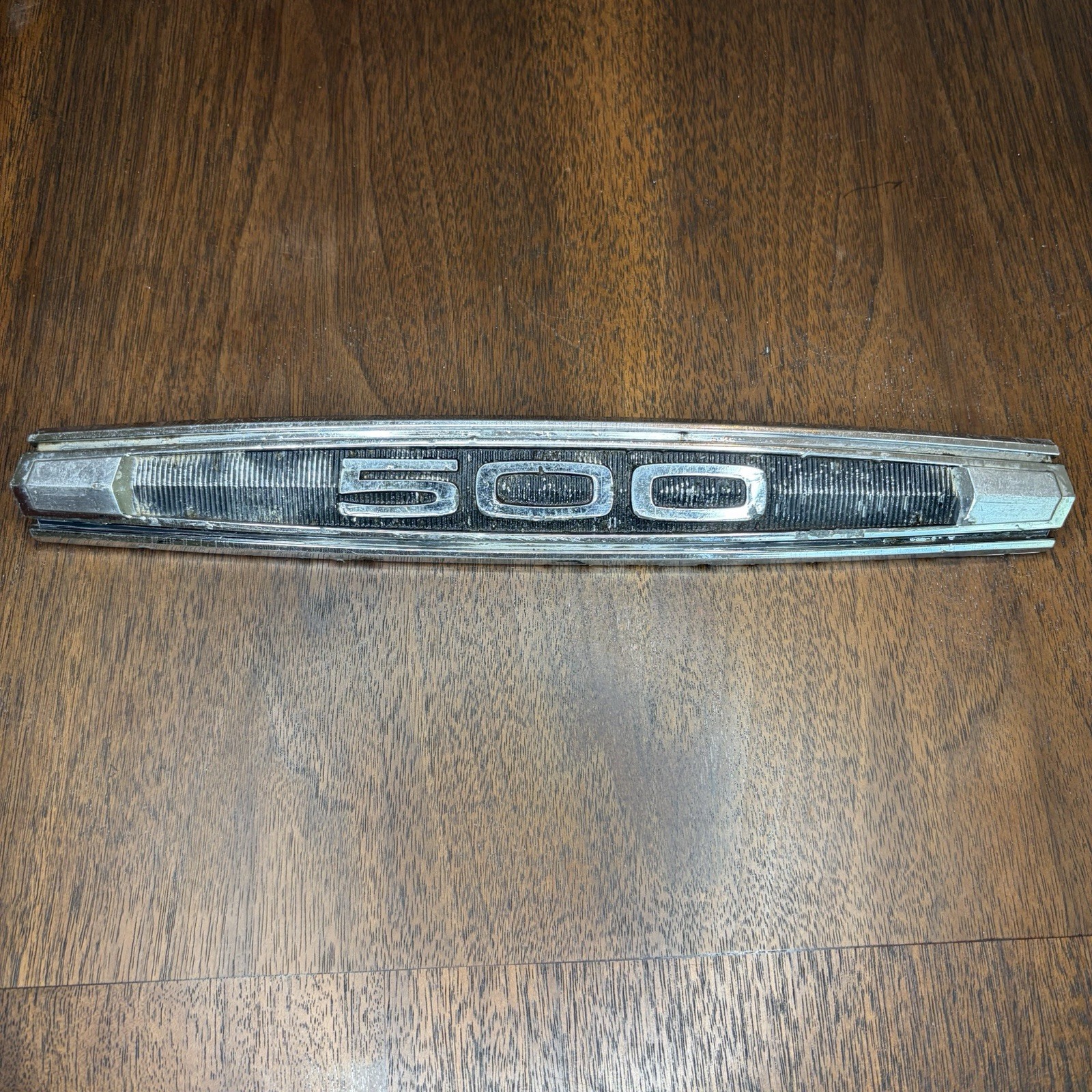 1967 Ford Fairlane 500 Rear Quarter Panel Emblem Chrome OEM C7OB-62291C01-A